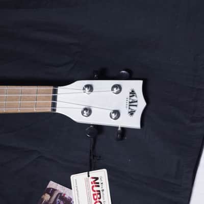 KALA Jazz Tenor Metallic White archtop acoustic electric UKULELE new UKE w/ Case image 5