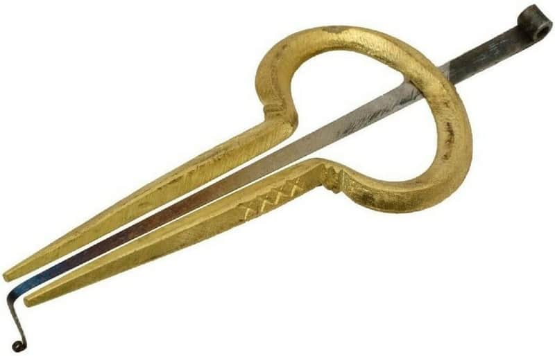 Handmade Rajasthani Folk Musical Morsing Jaw Harps Mukhchang Instrument Brass Morchang Brown image 1