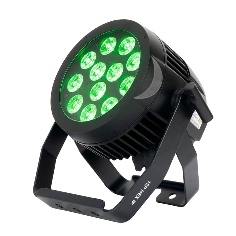 American DJ ADJ 12P HEX IP 65 Outdoor RGBAW + UV LED DMX Par Can Wash Up-Light image 1