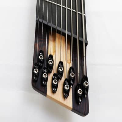 Agile 10 String Fan Fret Headless Guitar CHIRAL NIRVANA 102528 RL MOD SS FLAT BLACK image 5