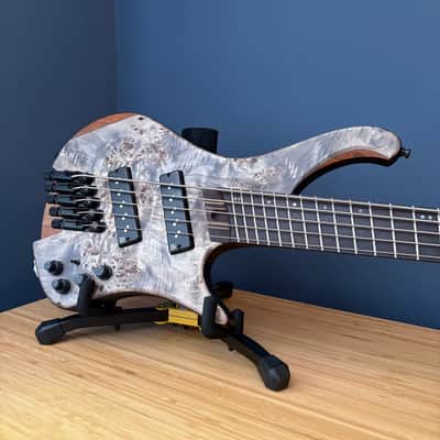 Ibanez EHB1505MS Bass Guitar, 5 String, Mahogany Body, Panga Panga Neck & Fingerboard - Black Ice Flat image 5