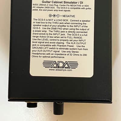A/DA GCS-3 Guitar Cabinet Simulator 2010s - Black image 4