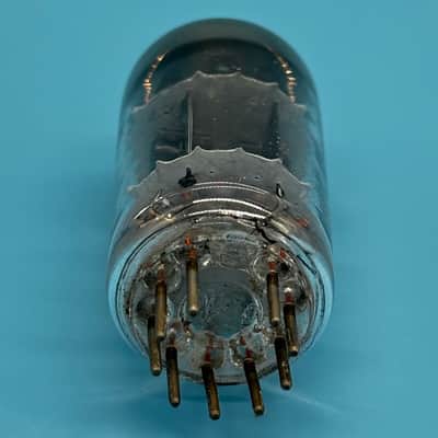 1960s General Electric 12AU7A ECC82 Vintage GE Black Plate Halo Getter Tube!T323 image 5