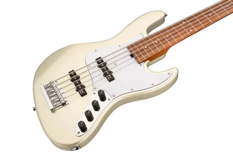 Sadowsky MetroExpress 21-Fret Vintage J/J Bass, Morado Fingerboard, 5-String - Solid Champagne Metallic High Polish image 1