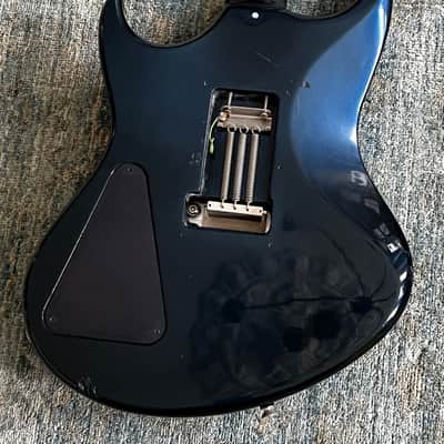 Hamer Phantom-customized shorthorn + Floyd Rose Trem 1986 - Blue Metallic image 4