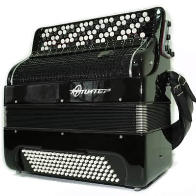 Jupiter Lux Button Accordion 120 Bass 5 Row Concert Bayan B Griff Double Cassotto Converter Free Bass and Stradella, 2691 image 7