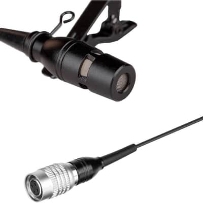 Replacement Lavalier/Lapel Microphone for  Body-Pack Transmitter, Condenser, Unidirectional, 4-Pin Hirose  Female Connector, Black, image 2