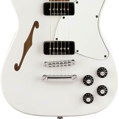 Fender Jim Adkins JA-90 Telecaster Thinline Electric Guitar. Laurel FB, White image 2