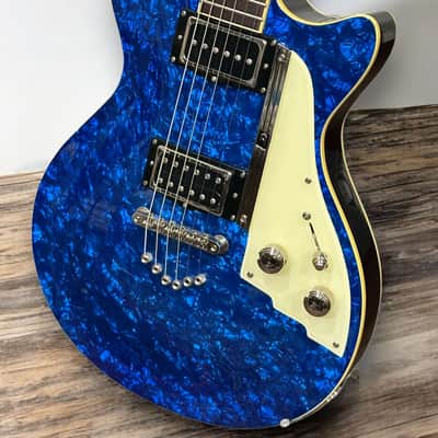 Duesenberg 49er Solid-body, Mahogany (2008) - Blue Pearl image 4