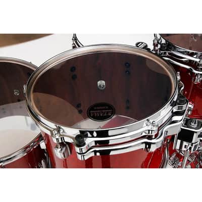 Tama Starclassic Walnut/Birch 4pc Drum Set Garnet Red Sparkle image 5