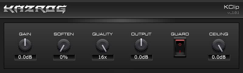 Kazrog KClip - Mastering Clipper Plugin Software (VST/AU/AAX, Mac/Win, 32/64 bit) image 1