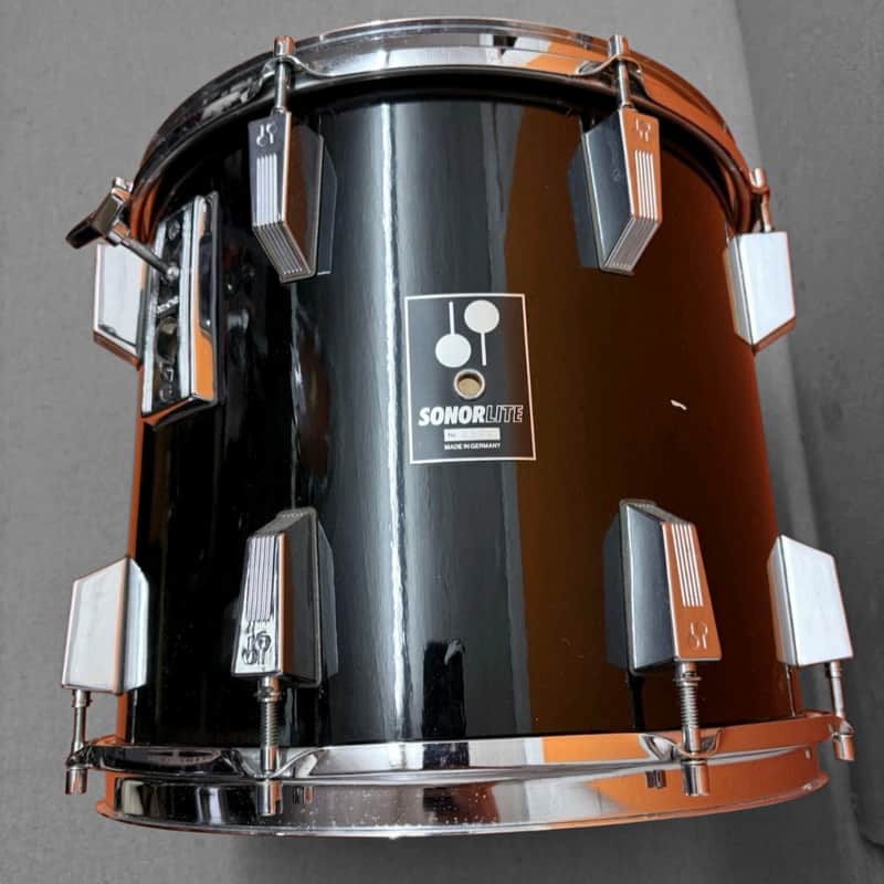Vintage Sonor Lite 14"x12" Rack Tom - May 1984 - Black Lacquer - 100% Original / Very Good+ image 1
