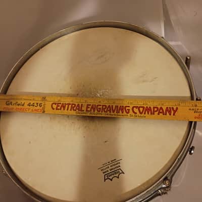 Slingerland/Radio King Snare drum 8x14 clamshell strainer solid shell 1940s - Black Diamond Pearl BDP image 23