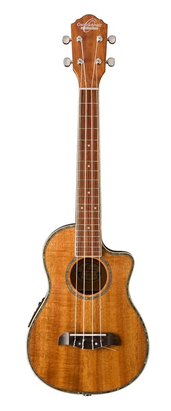 Oscar Schmidt Cutaway Tenor Ukulele W/Pre Amp, Natural Koa (OU6LCEK-A-U) image 1