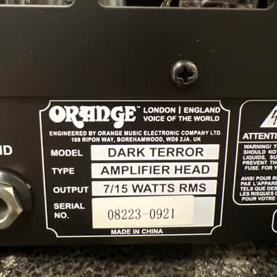 Orange Dark Terror 15-Watt Guitar Amp Head 2011 - Present - Black image 12