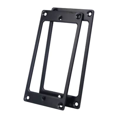 Brio 2 x Metal Humbucking Pickup Ring Set Black & Mounting Screws image 4