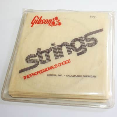 Vintage 1976 Gibson Mona-Steel Strings 1 Pack of 12 Strings Kalamazoo Set No 569 G or 5th Plain Case Candy 1970's image 2