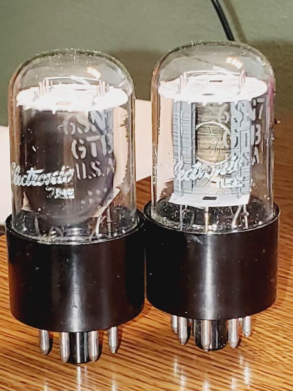 GE 6SN7GT Side Getter Matched Pair MaxiMatcher2/tested (2) tube lot image 1
