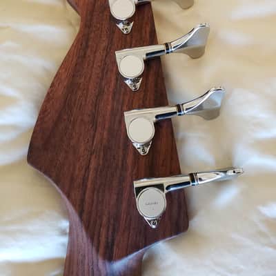 $575 Warmoth Deluxe 5 in line Jazz Bass neck in Rosewood - Ziricote fretboard plus Gotoh GB7 tuners image 7