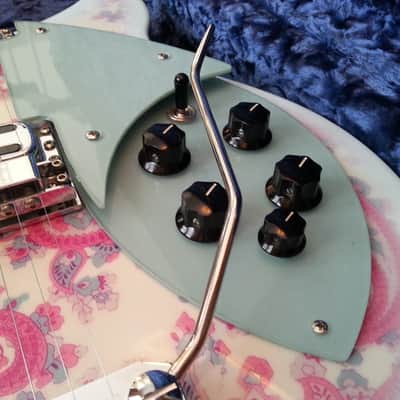 FS/T '99 Rickenbacker Rose Morris Model 1997 Custom Blue Boy Paisley image 4