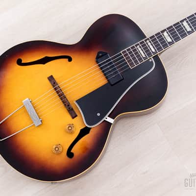 1955 Gibson ES-130 Vintage Archtop Electric Guitar Sunburst w/ Case, ES-125 image 1