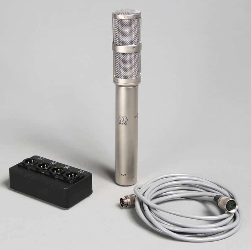 AKG C424 Stereo / Quadrophonic Vintage Microphone with Nylon Ring CK12 C414EB Capsule - Serviced image 1