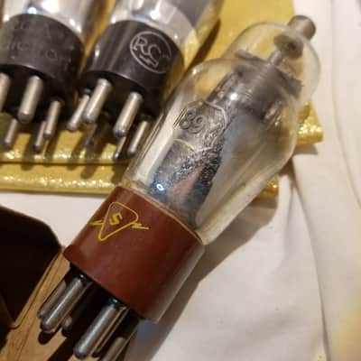 RCA etc. ONE (1) Type 89 Antique tNOS AT1000 TESTED Vacuum Tube Some have greyglass, some have engraved base. Power Pentode 1932-1949 image 2