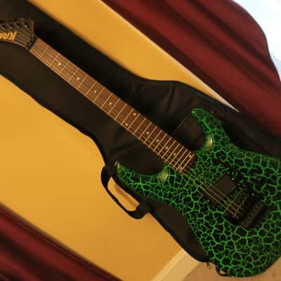 Kramer Striker FR-400-S (FR400S) Green Crackle Finish 24-Fret EMG Humbucker w/ Gig Bag image 2