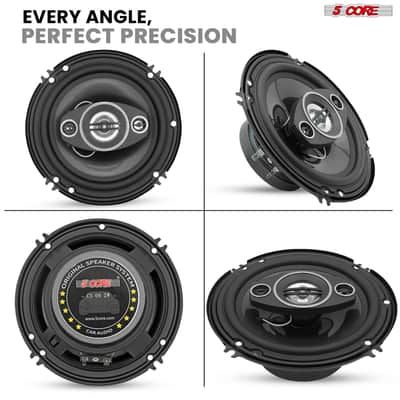 5Core Coaxial Car Door Speakers 6” Pair 500W 4Ohm 2 Way Component Subwoofer Audio w Super Tweeter image 11
