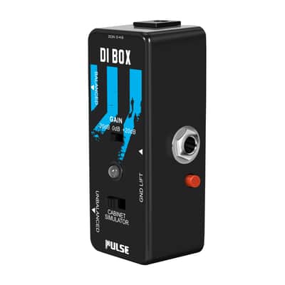 Pulse DI Box PT-31 Gain Control & Cab Simulator Switch Guitar / Bass Direct Box image 3