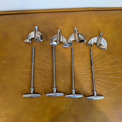 Pearl Hoshino MIJ Slingerland Torpedo Copy Bass Drum Tension Rods and Claws (x4) 1960s image 6