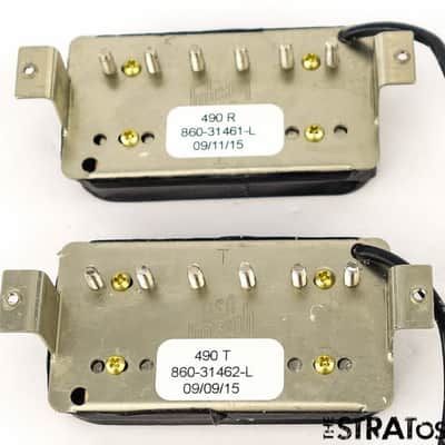 USA Gibson 490T & 490R Humbucker PICKUP SET Black Les Paul SG SALE image 2