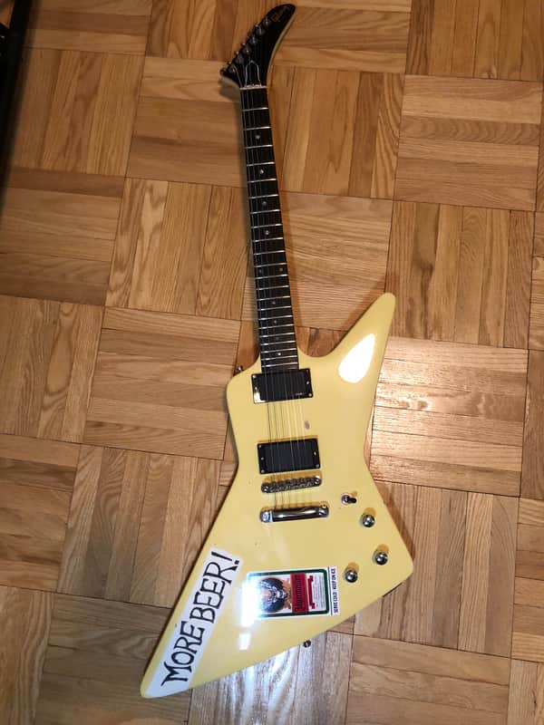 Gibson Explorer 1984 James Hetfield "More Beer" 1985 Aged Vintage White image 1