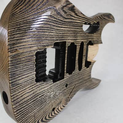 Finished Ash 6 string, Jem style guitar body, rear route, HSH, AANJ - J1201 image 5