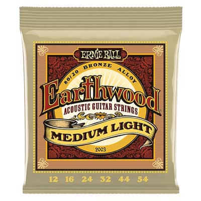 Ernie Ball Earthwood 80/20 Bronze Acoustic Guitar Strings, Medium Light, 12-54 image 1