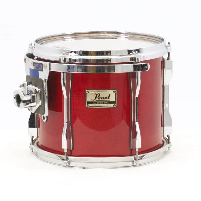 Pearl BLX Series All Birch 10x12 Mounted Tom, Late 80s-Early 90s, Sequoia Red image 1
