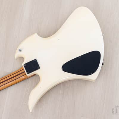 1989 BC Rich Mockingbird Bass MB-857 Vintage PJ Bass Snow White, Japan image 15