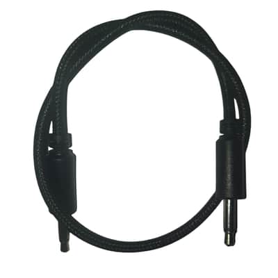 Mickey Cuervo 3.5mm Braided Eurorack Patch Cable 2025 - Black Braided 3.5mm back 9in patch cable image 2