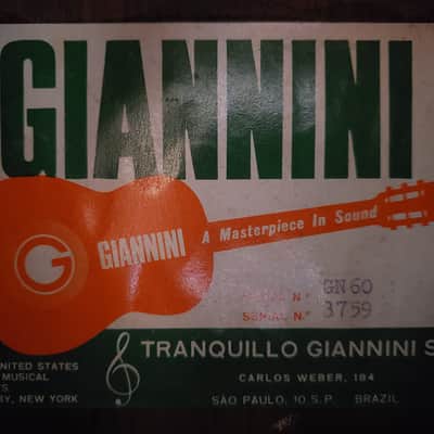 Giannini GN60 - 1960's nylon classical guitar - Brazilian image 17