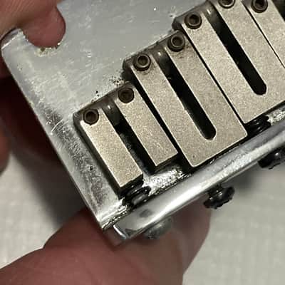 1990's Fender USA American Standard Stratocaster 2 Post Chrome Tremolo Bridge (For Parts) image 5