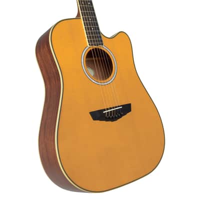D'Angelico Bowery Dreadnought CE - Vintage Natural w/ Gig Bag (DAED500VNATGP2) image 7