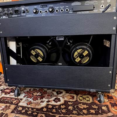 Vintage 1990s Fender Twin Amp Blackface 2x12 Valve Amplifier Combo w/ Footswitch image 11