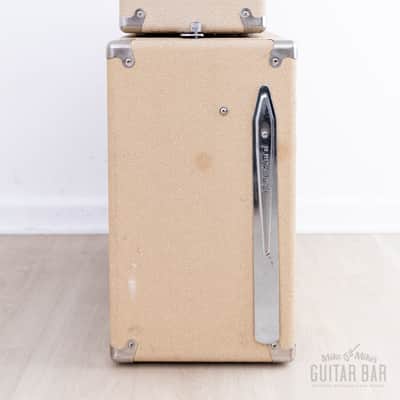 1961 Fender Bassman 6G6 Blonde Brown Panel Vintage Piggyback Tube Amp 2x12 w/ Oxford 12M6 & Victoria Covers image 6