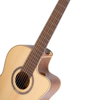 Ortega RCE138SN Performer Series Solid Spruce Top Mahogany Neck Cutaway Nylon 6-String Classical Acoustic-Electric Guitar w/Gig Bag image 7