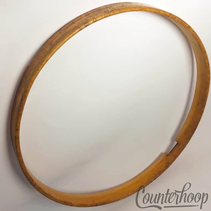 Leedy 14"Solid 1-Ply Natural Maple Wood Hoop/Rim Snare Drum Resonant Vintage 10s image 1