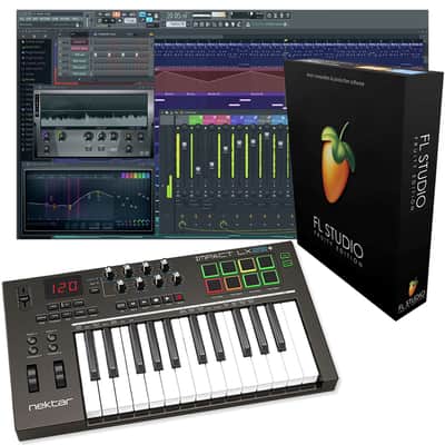 Nektar Impact LX25+ 25-Key MIDI Controller Keyboard + FL Studio 12 Fruity Loops image 1