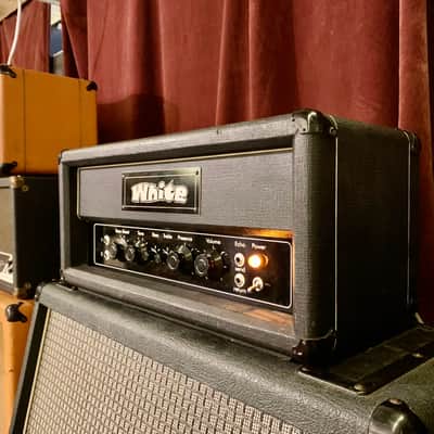 WHITE W-100 guitar/ bass amplifier c 1969 Black original vintage UK England Matamp orange image 2
