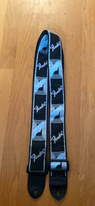 Fender 2" Monogrammed Guitar Strap 2016 - Black / Light Grey / Blue image 1