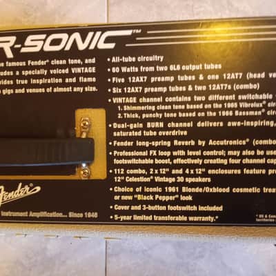 Fender Super-Sonic Head 2-Channel 60-Watt Guitar Amp Head - Blonde image 9