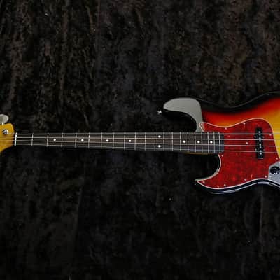 Left Handed Fender Japan '62 reissue JAZZ BASS JB62-LH ALDER body 3Tone Sunburst image 5